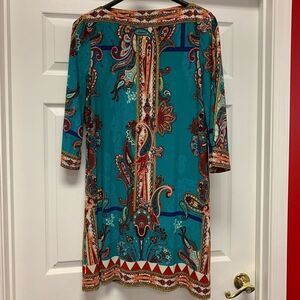 ECI Boat Neck Printed Sheath Dress sz XL